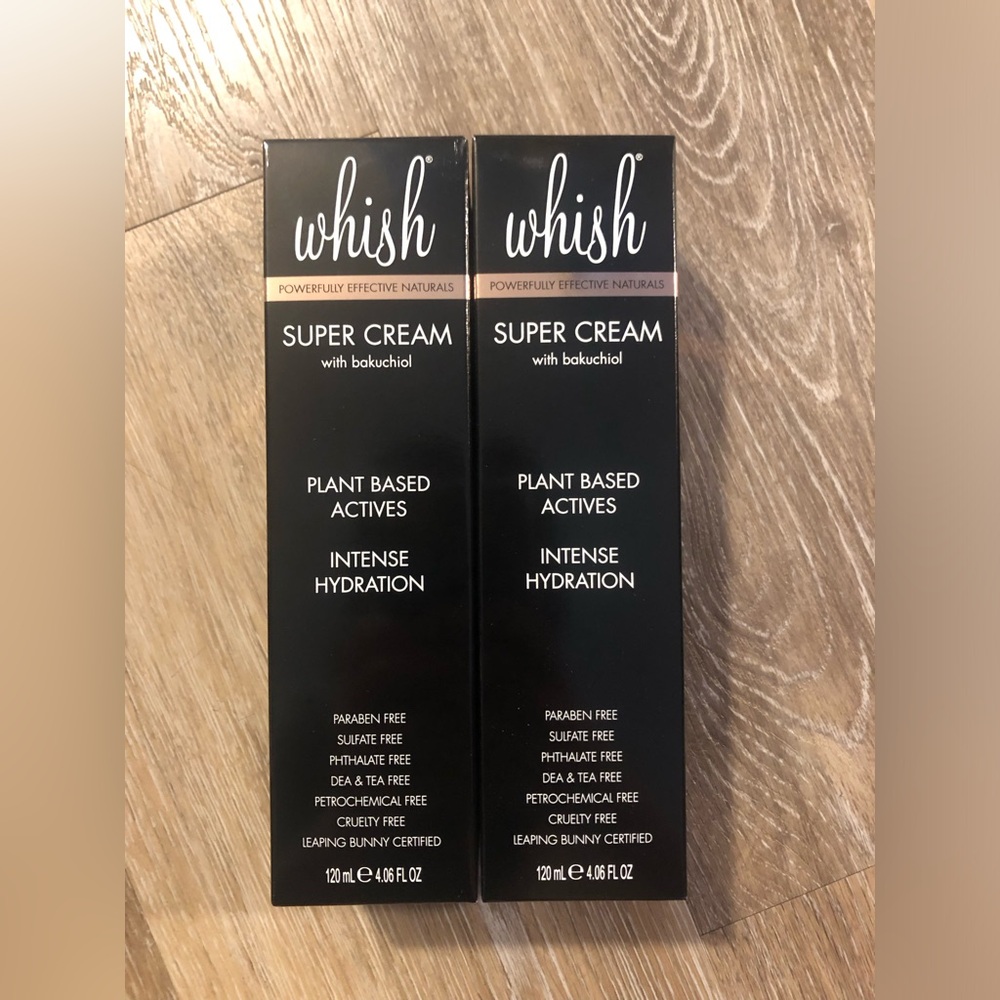 Whish Super Cream W/ Bakuchiol, Intense Hydration. 4.06 fl. oz./120ml. 2-Pack.